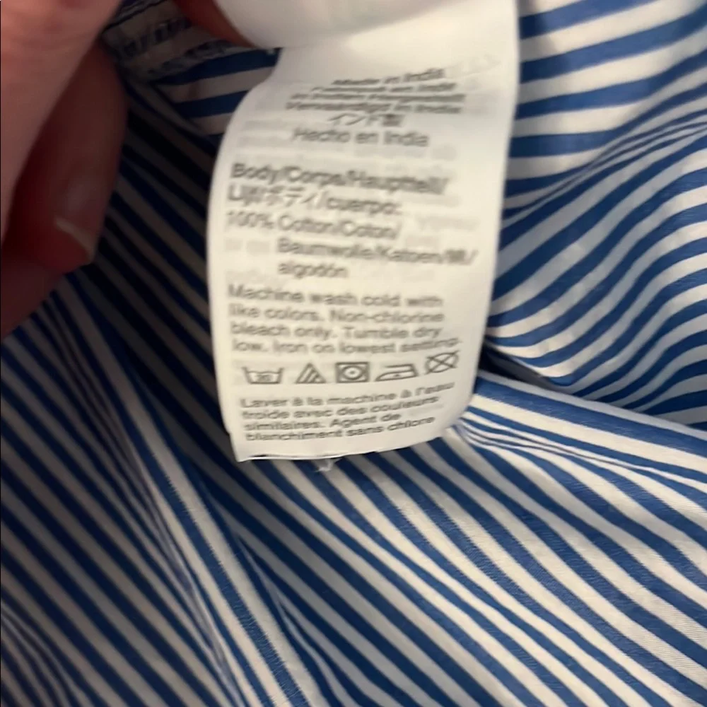 Nwot J. Crew Blue Pinstripe Tiered Cotton Dress 6T‎